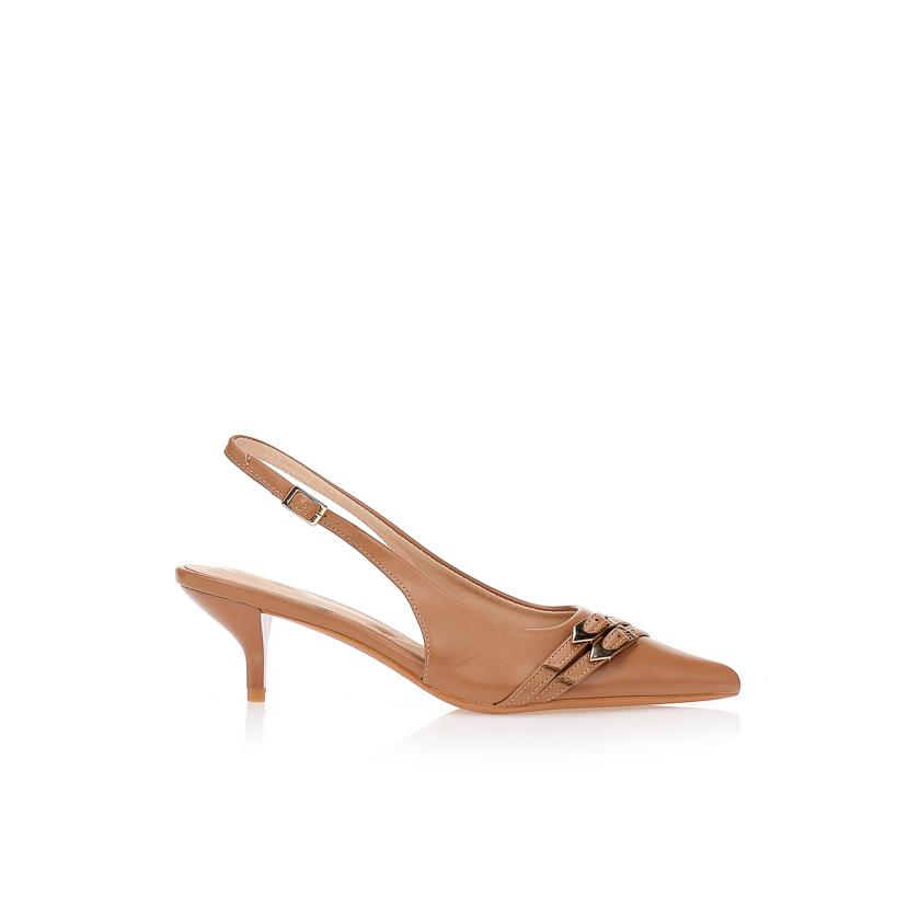 Γόβες πούρο με λουράκια και αγκράφα ΠΟΥΡΟ