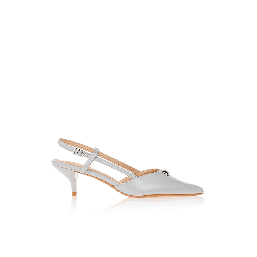 Tsoukalas Γόβες μυτερές με μεταλλική λεπτομέρεια ΜΠΛΕ