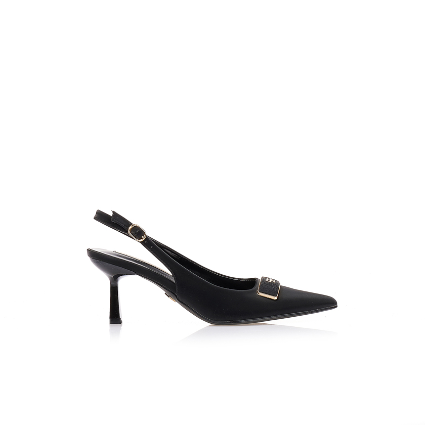 Tsoukalas Γόβες TSOUKALAS μαύρες με αγκράφα ΜΑΥΡΟ