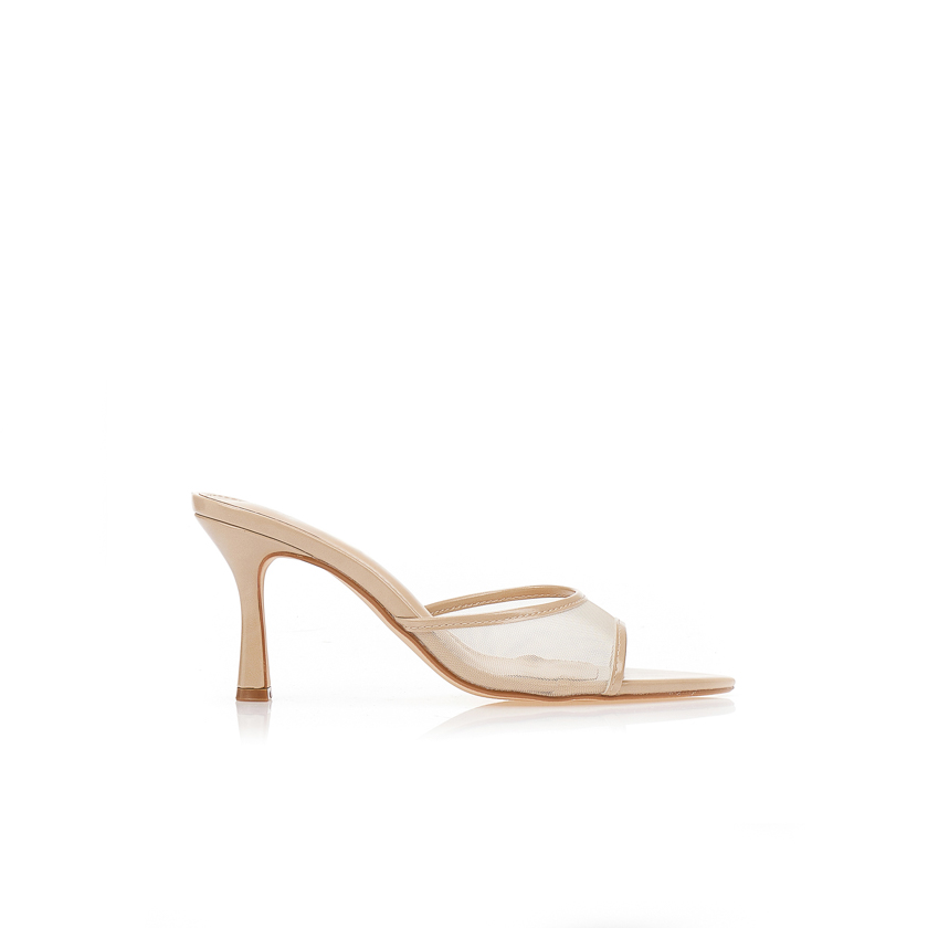 Mules με διάτρητη φάσα NUDE
