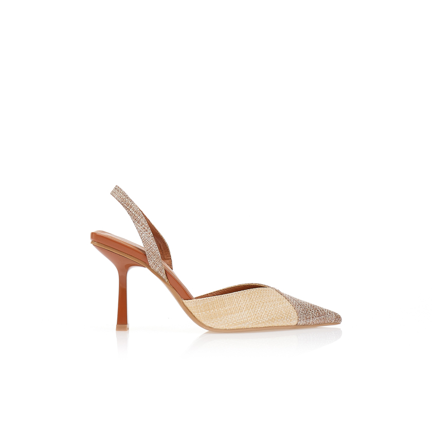 Γόβες με λουράκι και ψάθινη μύτη ΚΑΜΕΛ