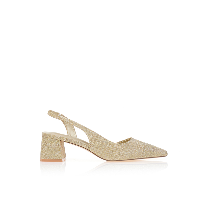 Γόβες λούρεξ slingback ΧΡΥΣΟ