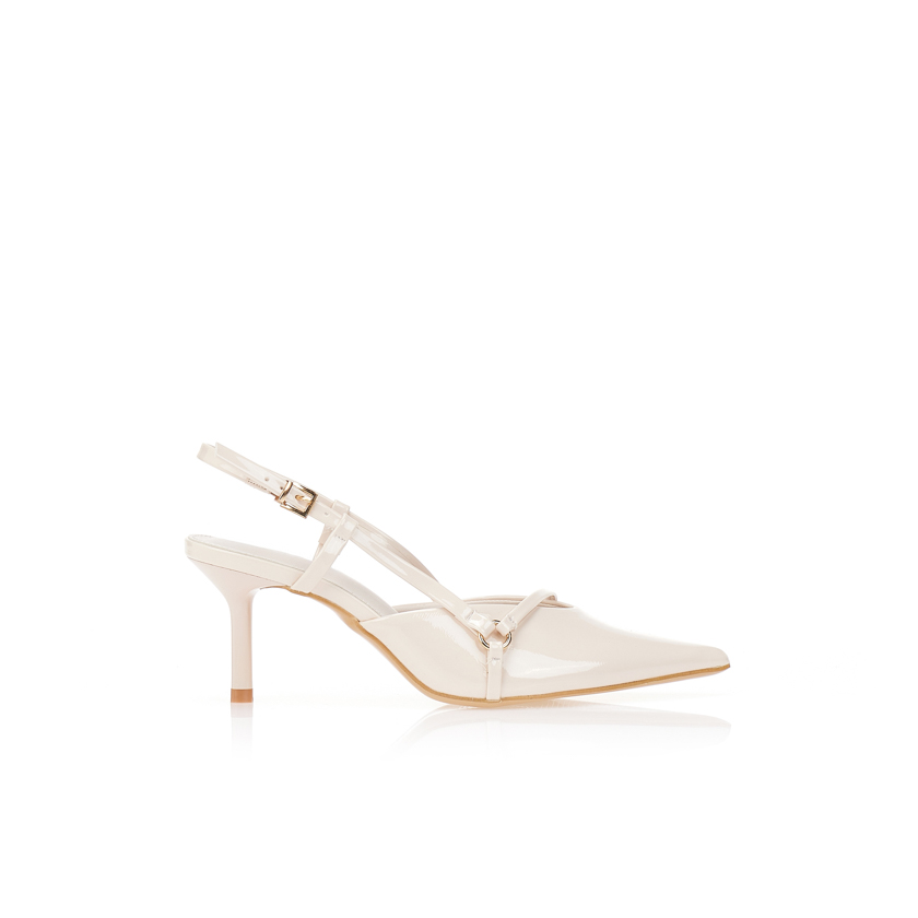 Γόβες slingback λουστρίνι μυτερές ΜΠΕΖ