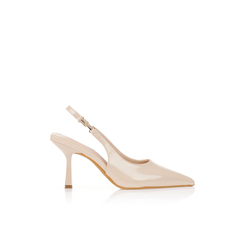 Γόβες slingback λουστρίνι ΜΠΕΖ