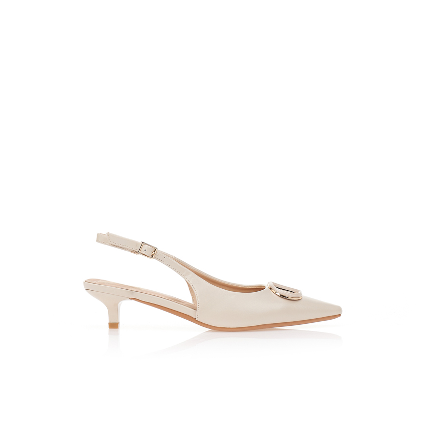 Γόβες δερματίνη με αγκράφα ΜΠΕΖ