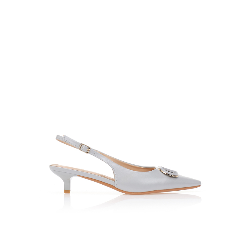 Γόβες δερματίνη με αγκράφα ΜΠΛΕ