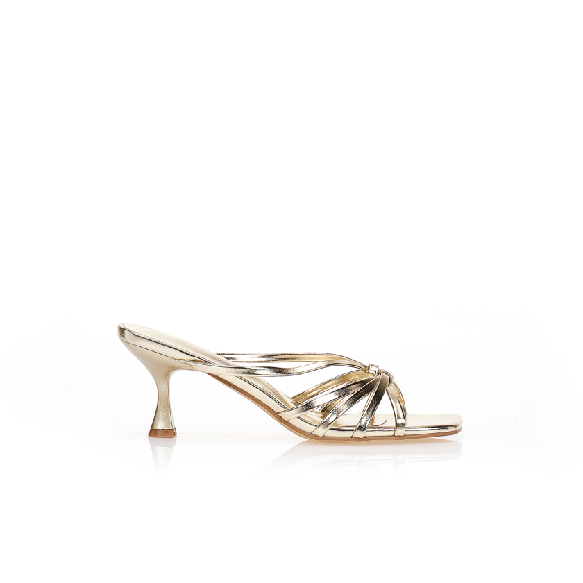 Mules χρυσά με λουράκια ΧΡΥΣΟ