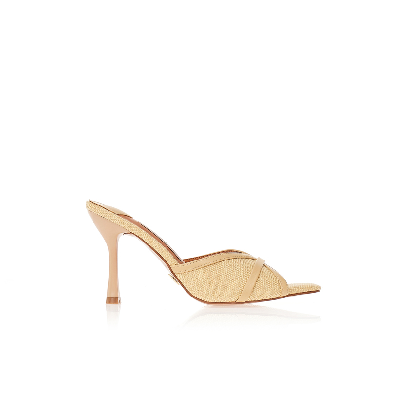 Mules TSOUKALAS μπεζ ψάθινα ΜΠΕΖ