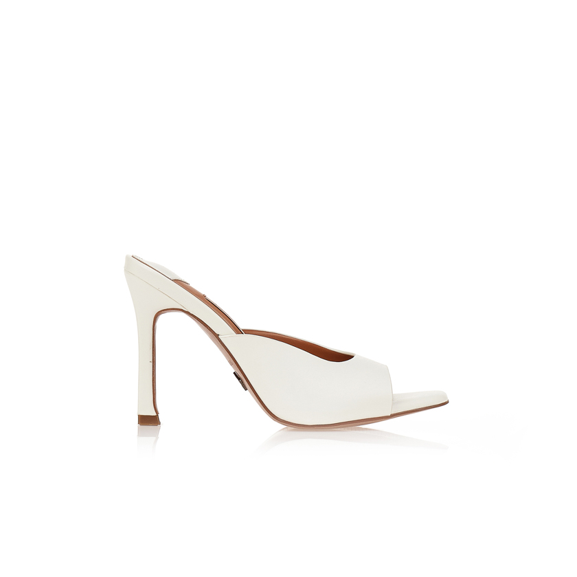 Πέδιλα TSOUKALAS λευκό peep toe ΛΕΥΚΟ