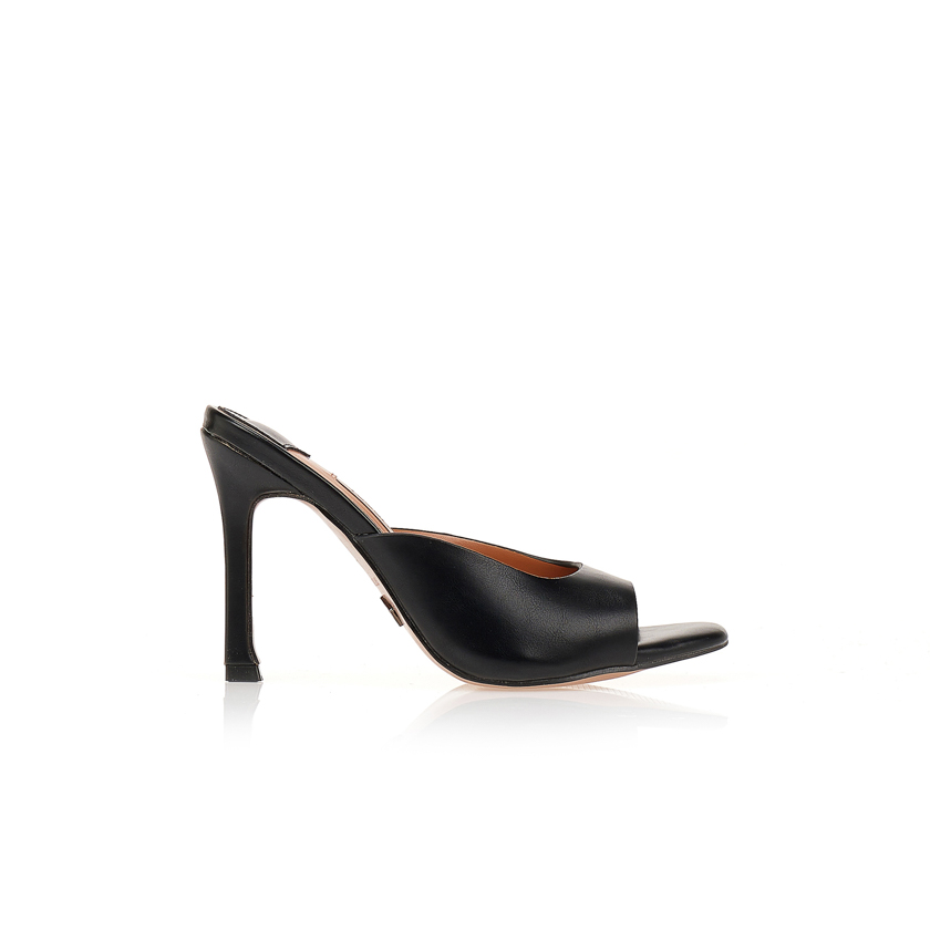 Πέδιλα TSOUKALAS μαύρο peep toe ΜΑΥΡΟ