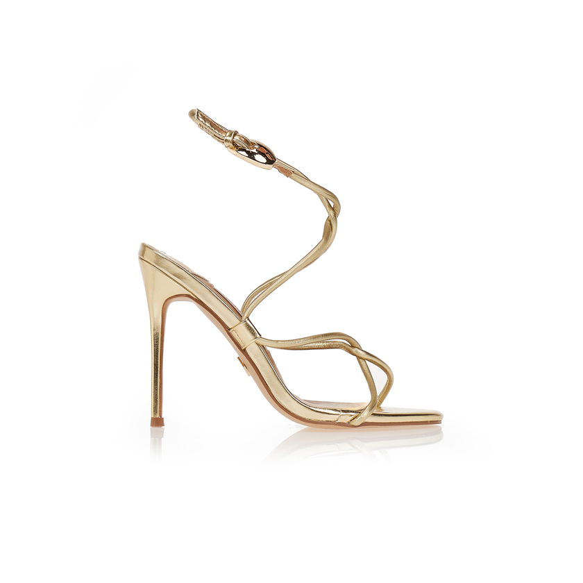 Πέδιλα TSOUKALAS χρυσά με ιδιαίτερα λουράκια ΧΡΥΣΟ