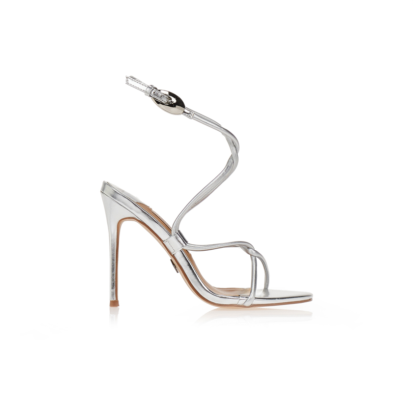 Πέδιλα TSOUKALAS ασημί με ιδιαίτερα λουράκια ΑΣΗΜΙ