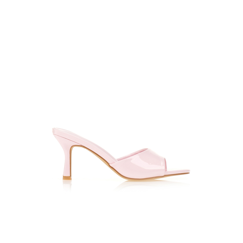 Mules λουστρίνι ροζ ΡΟΖ