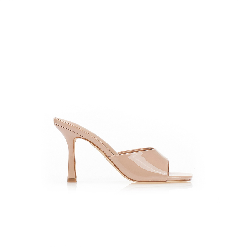 Mules λουστρίνι nude NUDE