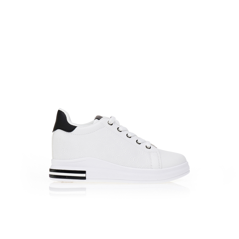 Sneakers με ανάγλυφο σχέδιο ΛΕΥΚΟ