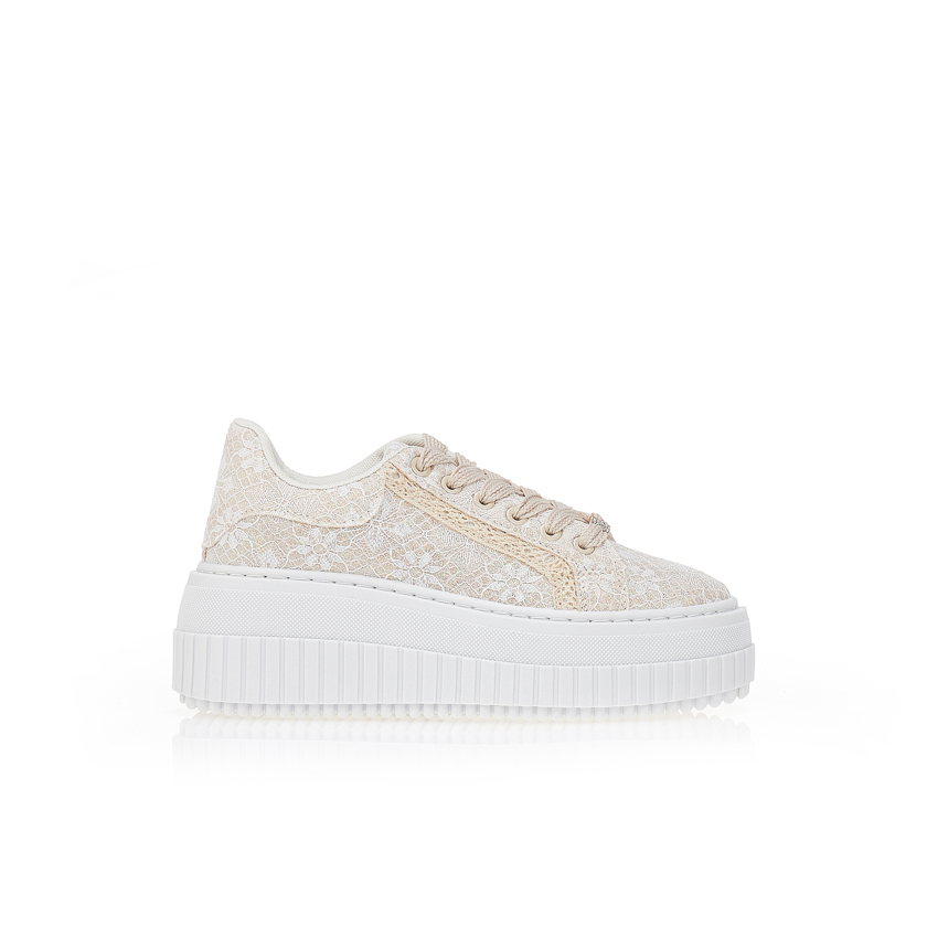 Αθλητικά με πλατφόρμα και δαντέλα ΜΠΕΖ