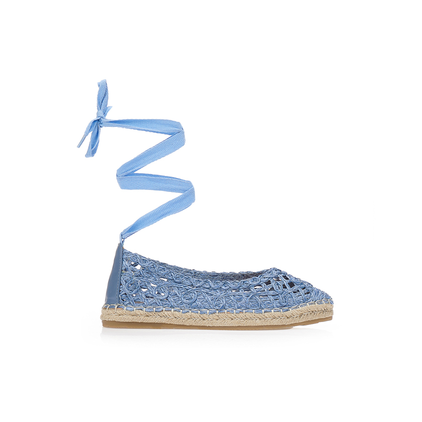 Tsoukalas Εσπαντρίγιες με ψάθινο μοτίβο ΜΠΛΕ