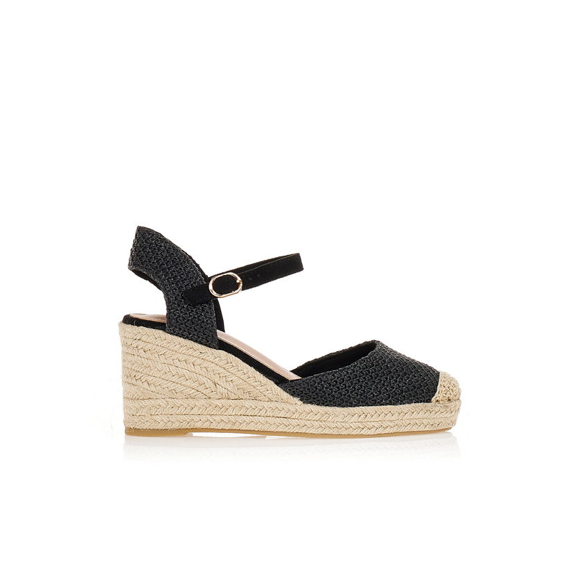 Εσπαντρίγιες μαύρες με μπαρέτα ΜΑΥΡΟ