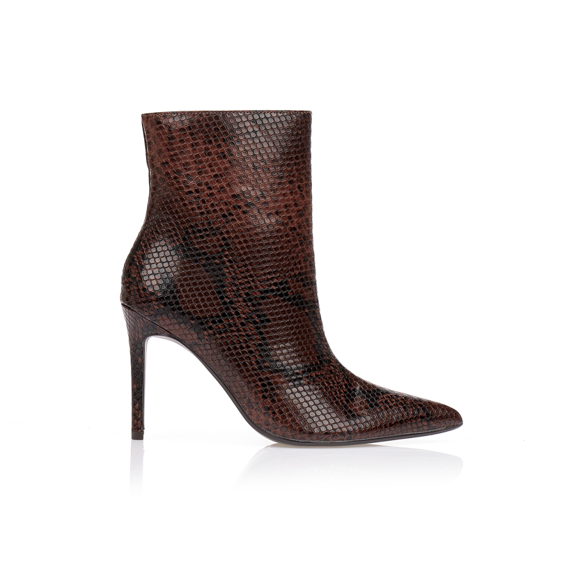 Μποτάκια καφέ animal print ΚΑΦΕ