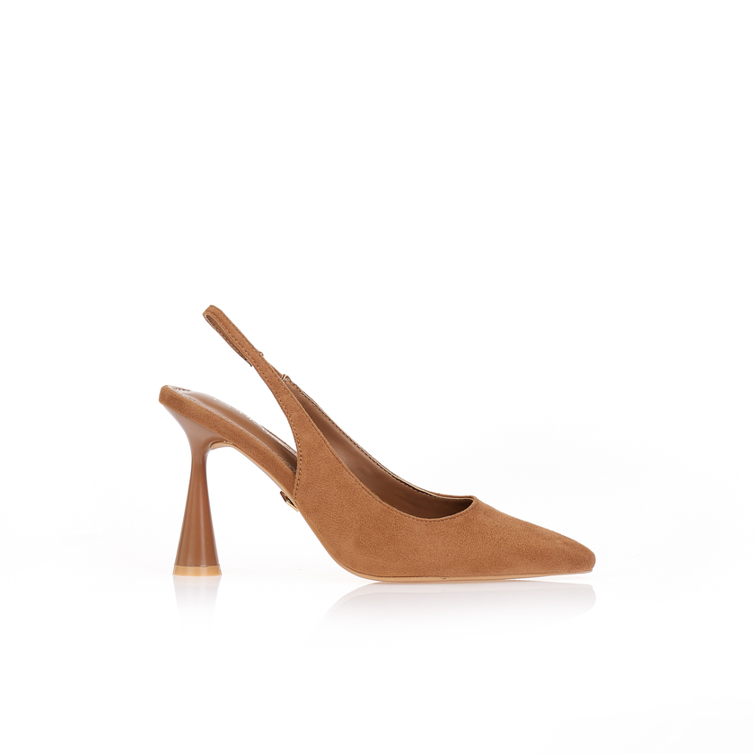 Γόβες TSOUKALAS πούρο σουέτ slingback ΧΑΚΙ