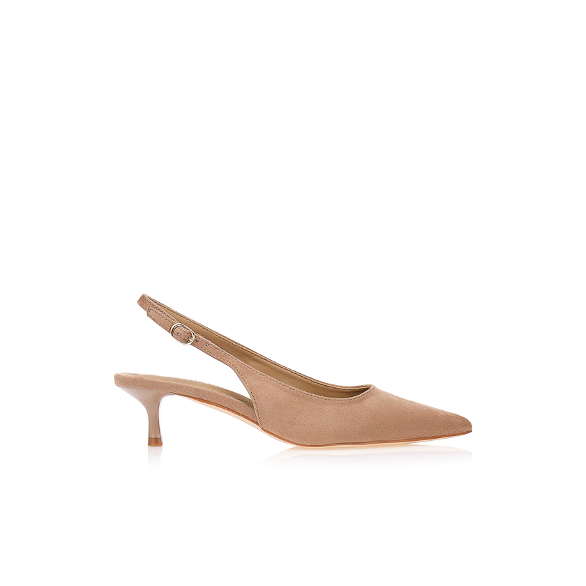 Γόβες σουέτ πούρο slingback ΠΟΥΡΟ