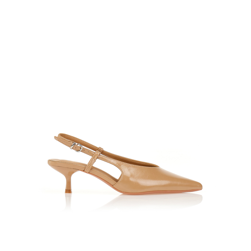 Γόβες πούρο δερματίνη slingback ΠΟΥΡΟ