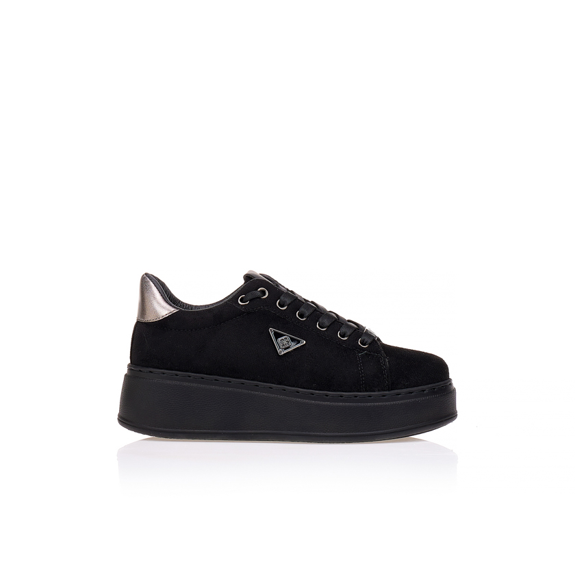 Sneakers TSOUKALAS μαύρα σουέτ ΟΛΟΜΑΥΡΟ