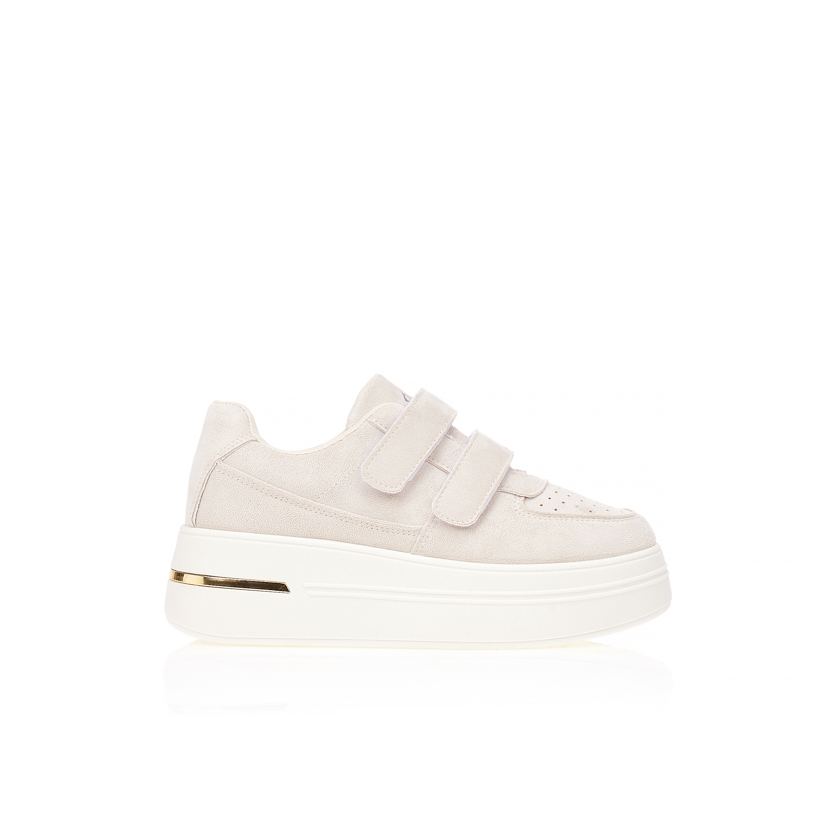 Sneakers TSOUKALAS μπεζ σουέτ ΜΠΕΖ