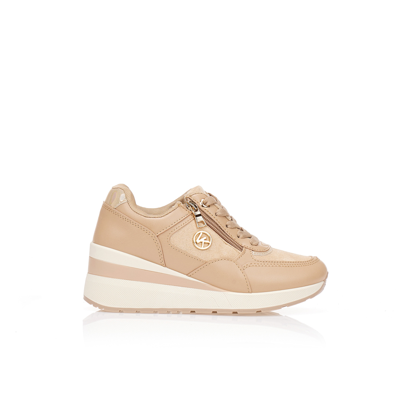 Sneakers πούρο σούετ με φερμούαρ ΠΟΥΡΟ