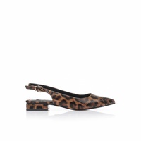Γόβες mules animal print δερματίνη μυτερές