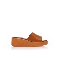 Flatforms κάμελ δερματίνη