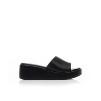 Flatforms μαύρα δερματίνη