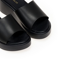 Flatforms μαύρα δερματίνη