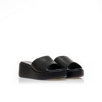 Flatforms μαύρα δερματίνη