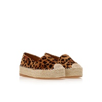 Εσπαντρίγιες animal print σουέτ με λαστιχο και πλεκτό σχέδιο