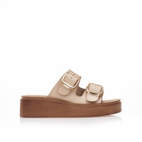 Flatforms μπεζ δερματίνη με ρυθμιζόμενη φάσα