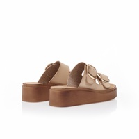 Flatforms μπεζ δερματίνη με ρυθμιζόμενη φάσα
