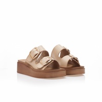 Flatforms μπεζ δερματίνη με ρυθμιζόμενη φάσα
