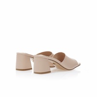 Mules nude δερματίνη