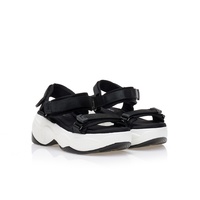 Flatforms μαύρα δερματίνη με σκρατς