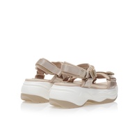 Flatforms μπεζ δερματίνη με σκρατς