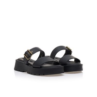 Flatforms μαύρα δερματίνη