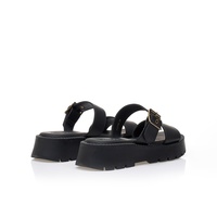Flatforms μαύρα δερματίνη