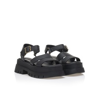 Flatforms μαύρα δερματίνη