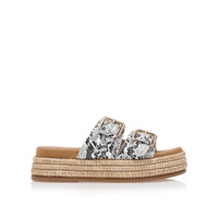 Flatforms animal print δερματίνη με ρυθμιζόμενη φάσα