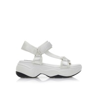 Flatforms λευκά δερματίνη με σκρατς