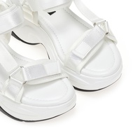 Flatforms λευκά δερματίνη με σκρατς