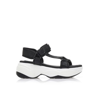 Flatforms μαύρα δερματίνη με σκρατς