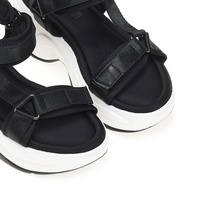 Flatforms μαύρα δερματίνη με σκρατς