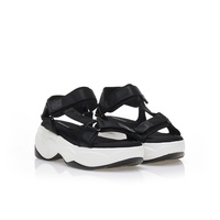Flatforms μαύρα δερματίνη με σκρατς
